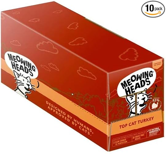 Meowing Heads Top Cat Turkey Pouch (Formally Drumstix) - ( 100g x 10 )