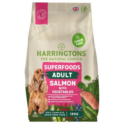 Harringtons Adult Dog Grain Free Superfoods Salmon with Vegetables - 12kg