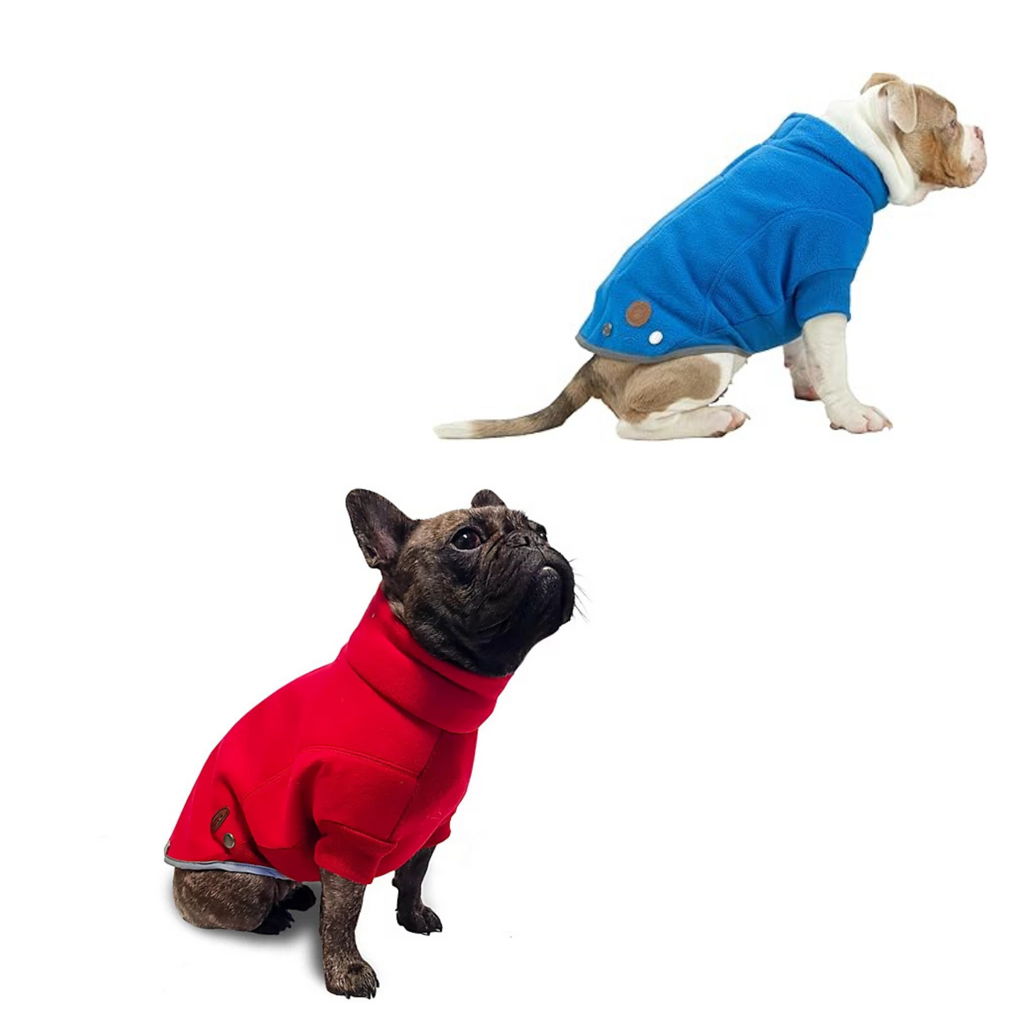 Ancol Polar Fleece Jacket Dog Coat,Jersey - Red and Blue - Small - XL