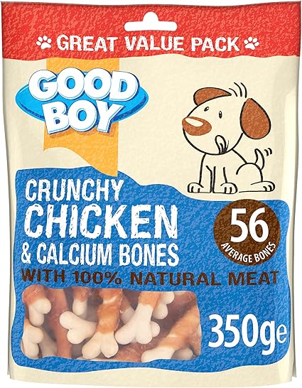Good Boy Crunchy Chicken & Calcium Bones - (350g x 4)