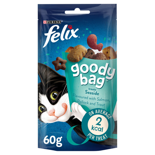 Felix Goody Bag Seaside Mix with Salmon, Pollock & Trout ( 60g × 8 )