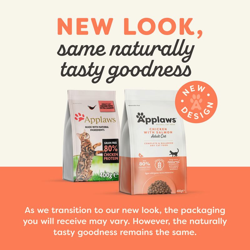 Applaws Grain Free Dry Adult Cat Food Chicken with Salmon - 400g