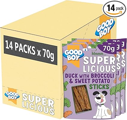 Good Boy Superlicious Duck, Sweet Potato & Brocoli Sticks (70g x 14)