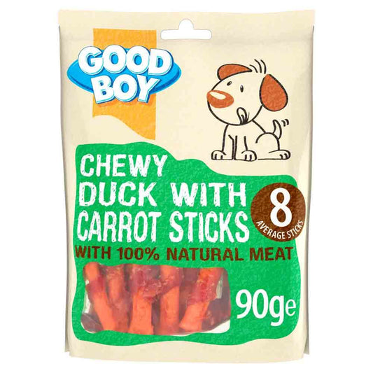 Good Boy Chewy Duck & Carrot Sticks - ( 90g x 10 )