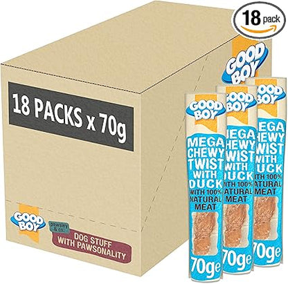 Good Boy Mega Chewy Twist Duck - (70g x 18)