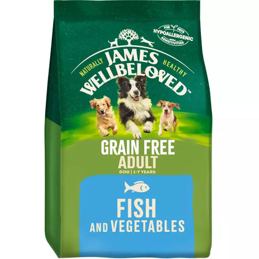 James Wellbeloved Grain Free Adult Dry Dog Food Fish & Veg - 1.5kg