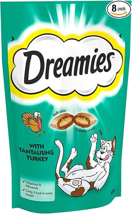 Dreamies Cat Treats with Tantalising Turkey (60g x 8)