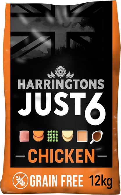 Harringtons Just 6 Dry Dog Food Chicken - 12kg