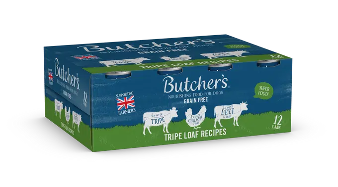 Butcher's Tripe Loaf Recipes Dog Food Cans 12pk - 400g