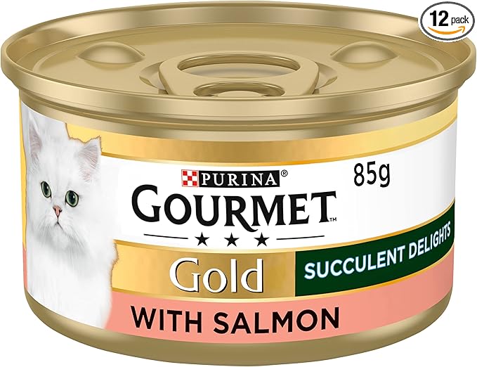 Gourmet Gold Succulent Delights Salmon Wet Cat Food ( 85g x 12 )