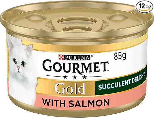 Gourmet Gold Succulent Delights Salmon Wet Cat Food ( 85g x 12 )