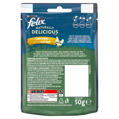 Felix Naturally Delicious Treats Chicken & Catnip ( 50g × 8 )