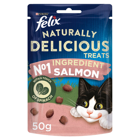 Felix Naturally Delicious Treats Salmon & Spinach ( 50g × 8 )