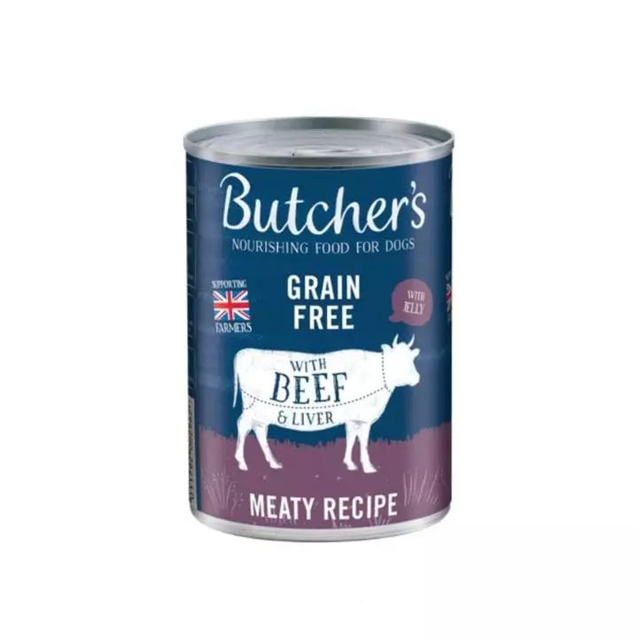 Butcher's Beef & Liver in Jelly Dog Food Can ( 400g x 12 )