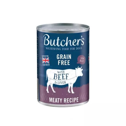 Butcher's Beef & Liver in Jelly Dog Food Can ( 400g x 12 )