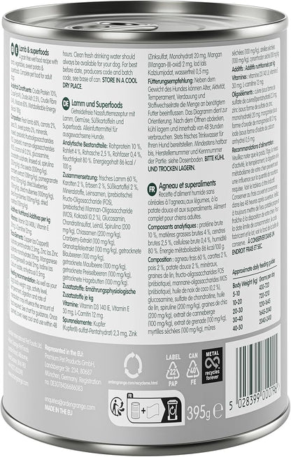 Arden Grange Adult Dog Grain Free Lamb & Superfoods (395g x 6)