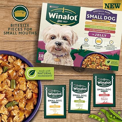 Winalot Small Dog Food Pouch Mixed in Jelly (12 Pk, 100g) x 4
