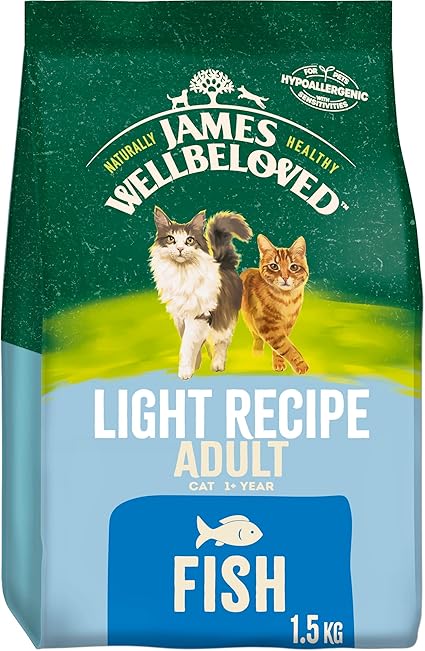 James Wellbeloved Light Adult Dry Cat Food Fish - 1.5kg