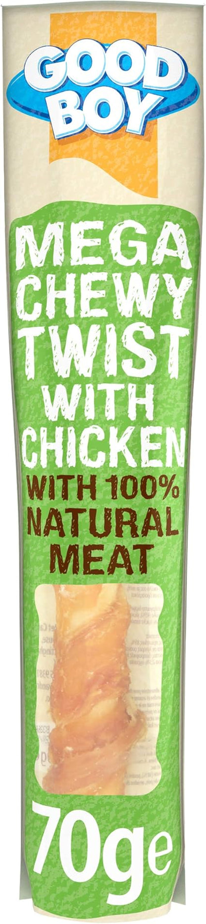 Good Boy Pawsley Mega Chewy Twist Chicken - (70g x 18)