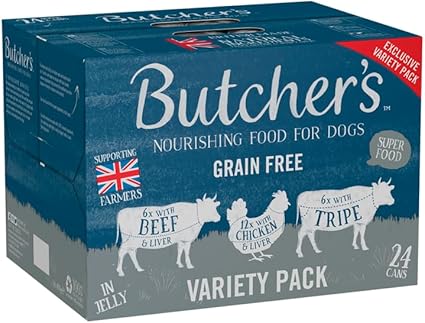 Butcher's Variety Recipes in Jelly Dog Food Cans 24pk - 400g