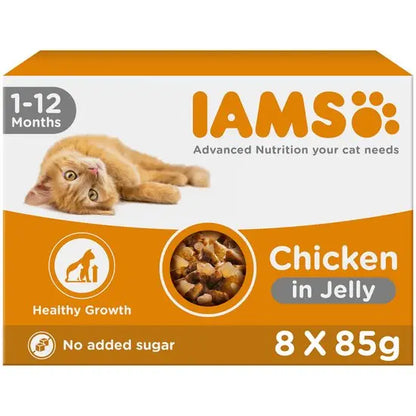 Iams Advanced Nutrition Kitten 1-12 Months Chicken In Jelly 8pk - 85g