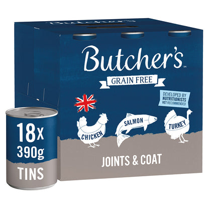 Butcher's Joints & Coat Dog Food Cans - 18 x 390g