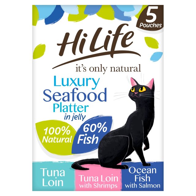 HiLife it's only natural - Luxury Seafood Platter In Jelly 5 x 50g Multipack ( 4 Packs )