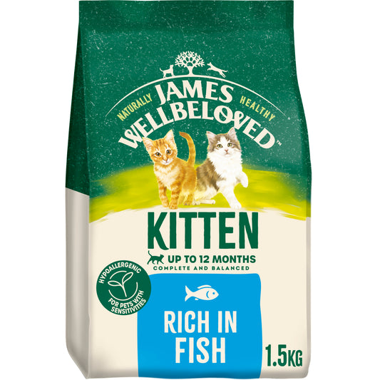James Wellbeloved Kitten Dry Cat Food Fish - 1.5kg