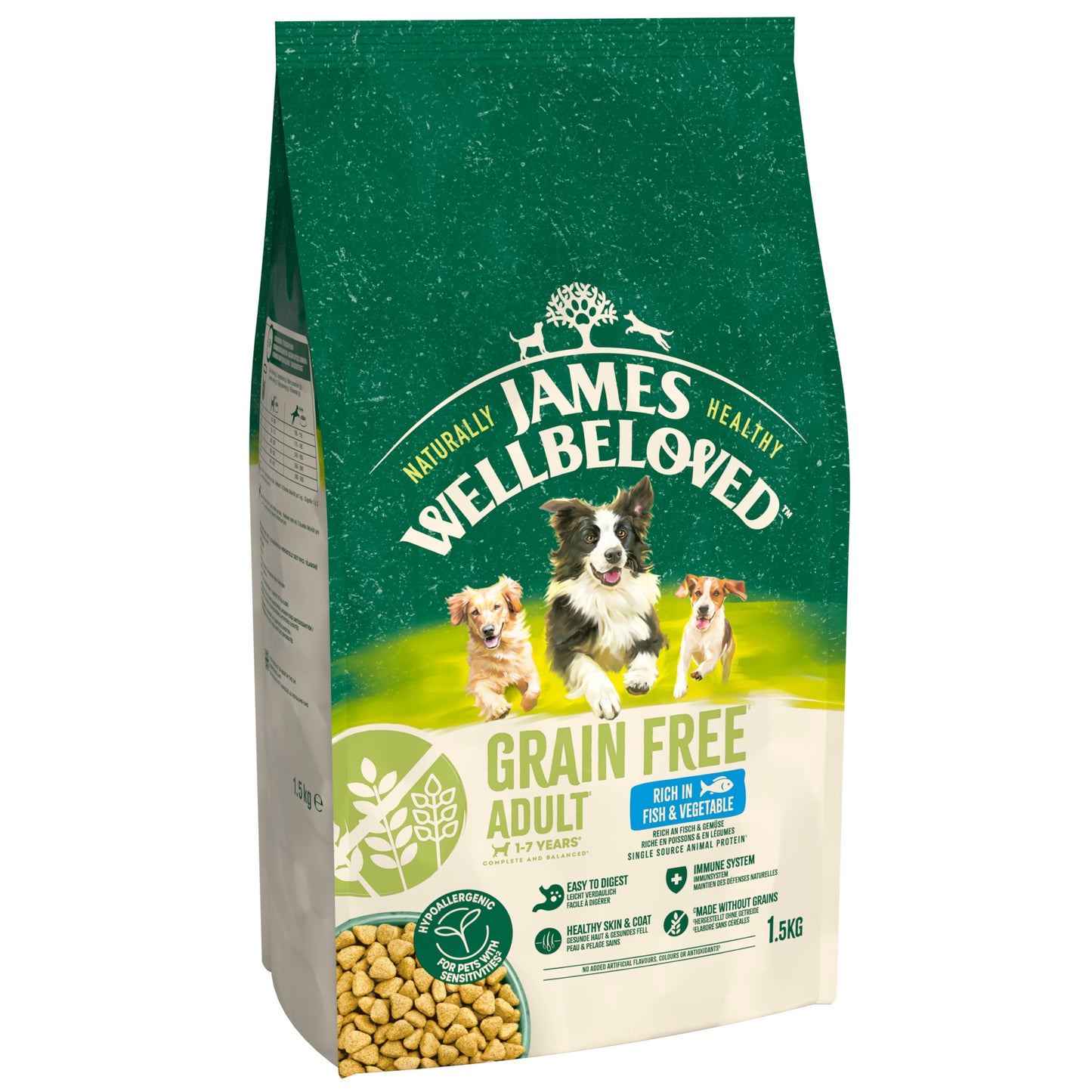 James Wellbeloved Grain Free Adult Dry Dog Food Fish & Veg - 10kg