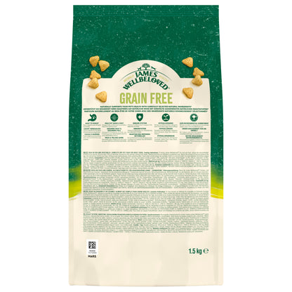 James Wellbeloved Grain Free Adult Dry Dog Food Fish & Veg - 10kg