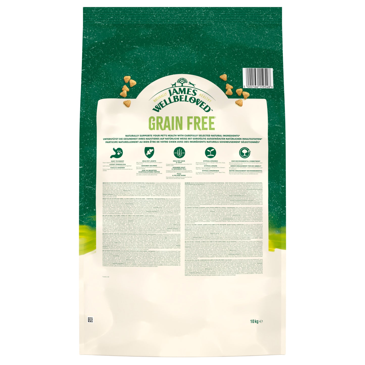 James Wellbeloved Grain Free Senior Dry Dog Food Turkey & Veg - 10kg