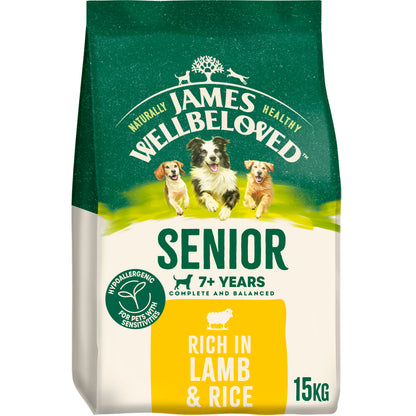 James Wellbeloved Senior Dry Dog Food Lamb & Rice - 15kg
