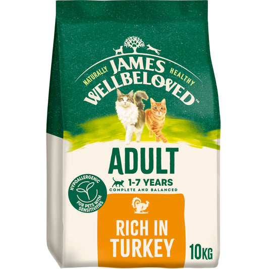 James Wellbeloved Adult Dry Cat Food Turkey - 10kg