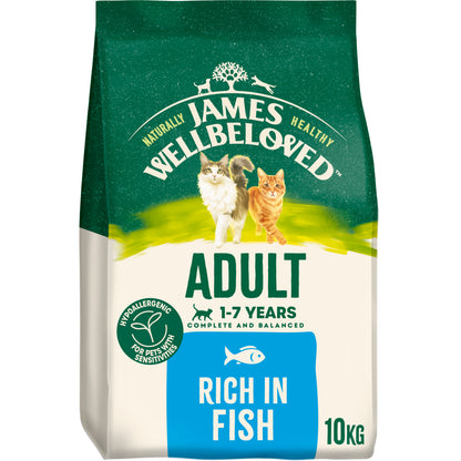 James Wellbeloved Adult Dry Cat Food Fish - 10kg