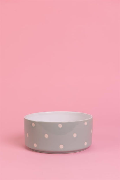 Mason Cash Grey Polka Dot Pet Bowl, 13,18 cm