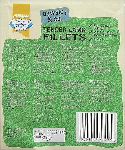 Good Boy Tender Lamb Fillets - ( 80g x 10 )