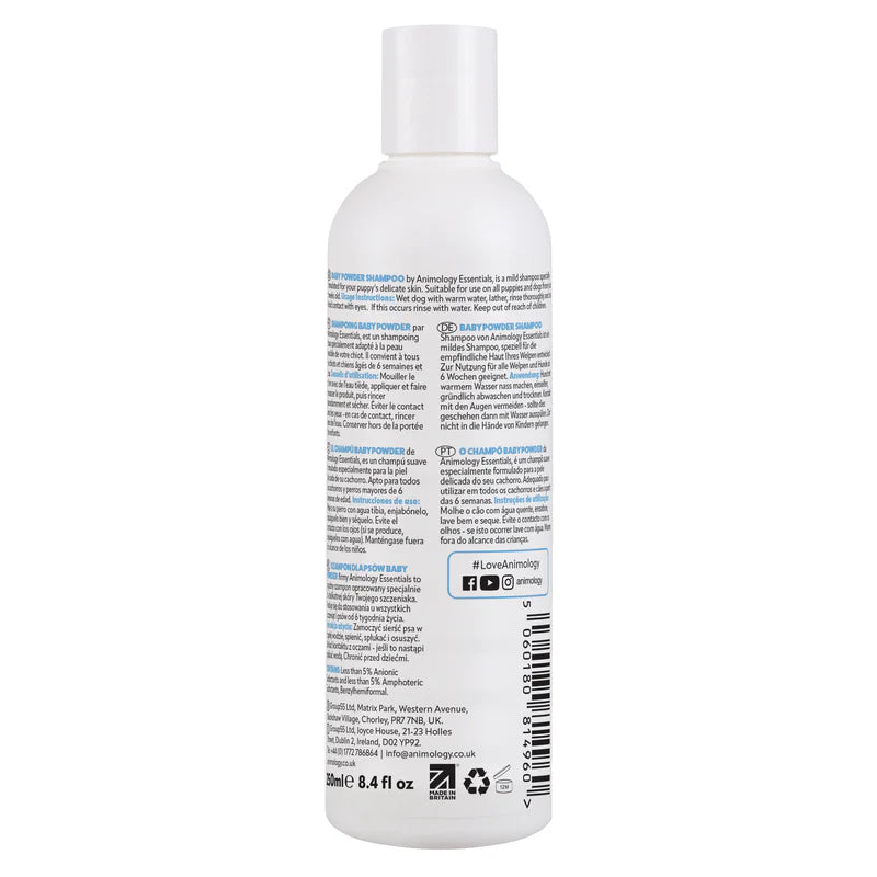 Animology Essentials Baby Powder Shampoo - 250ml