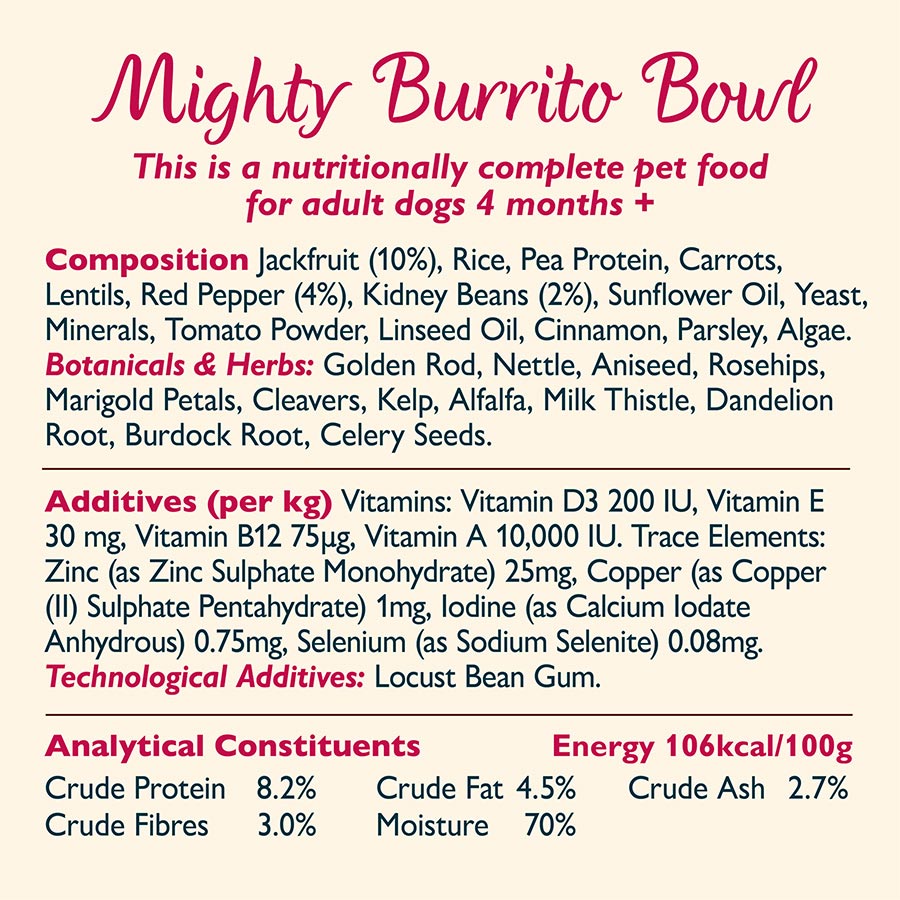 Lily's Kitchen Dog Burrito Bowl ( 400g x 6 )