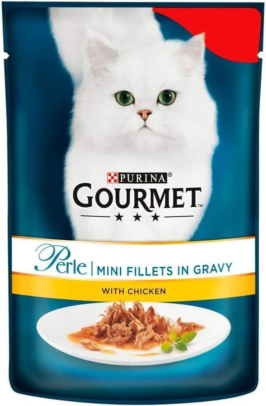 Gourmet Perle Chicken Mini Fillets In Gravy Wet Cat Food ( 85g x 26 )