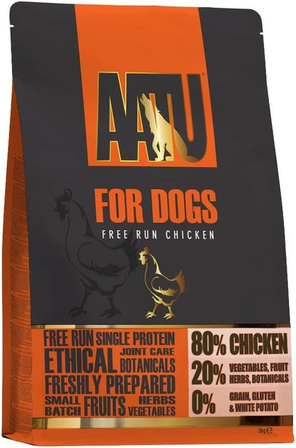 AATU 80/20 Dry Dog Food - Chicken 1.5kg - High Protein Grain Free Recipe with No Artificial Ingredients