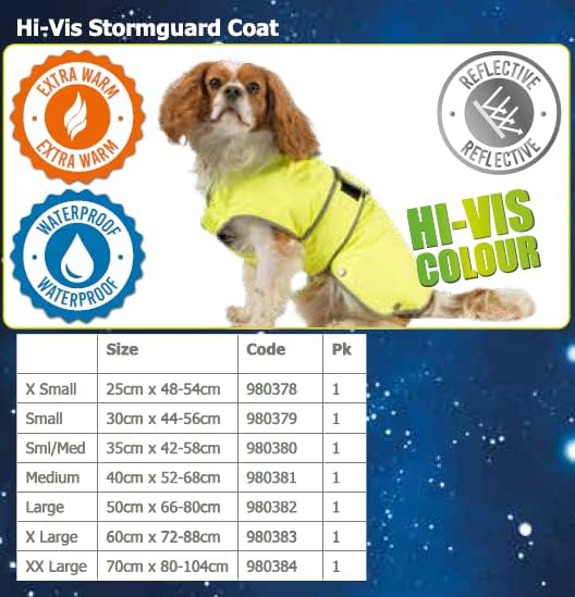 Ancol Muddy Paws All Weather Stormguard Coat . Hi-Vis