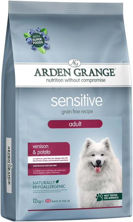 Arden Grange Adult Dog Sensitive Grain Free Venison & Potato - 2kg