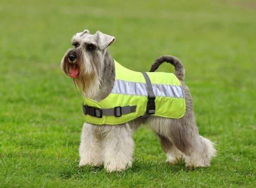 Petlife Flectalon Hi-Vis Dog Jacket Complete with Thermal Lining, Fluorescent Yellow