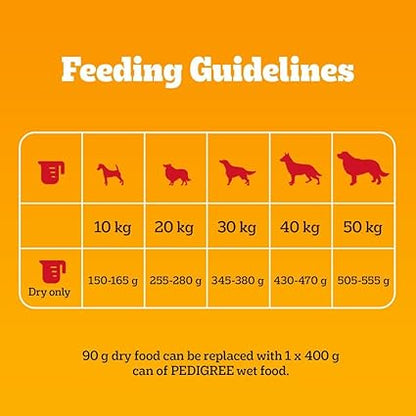 Pedigree Complete Adult Dry Dog Food Poultry and Vegetables - 12kg