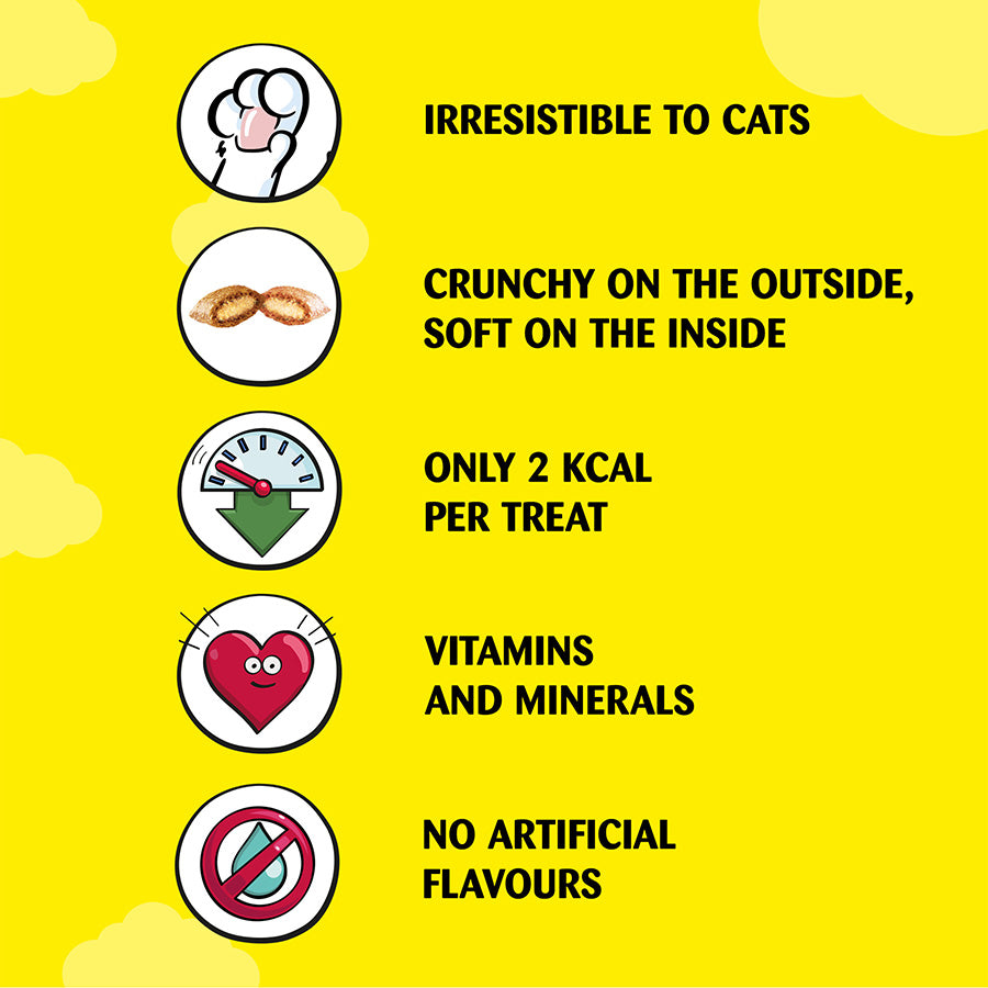 Dreamies Mix Cat Treats with Tasty Chicken & Delectable Duck ( 60g x 8 )