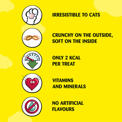 Dreamies Mix Cat Treats with Tasty Chicken & Delectable Duck ( 60g x 8 )