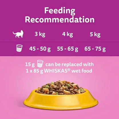 Whiskas 1+ Complete Dry with Chicken - ( 1.9 kg × 4 )