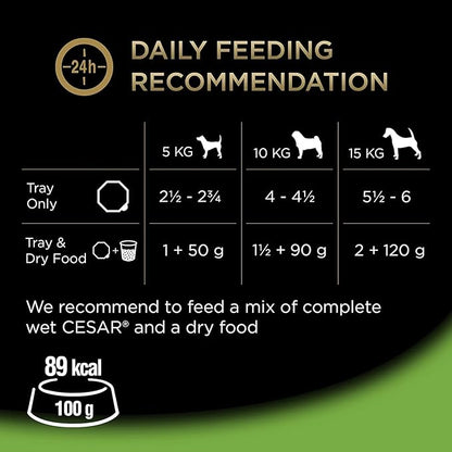 Cesar Garden Terrine Mixed Selection in Loaf 8 Pack , Dog wet food, 150g