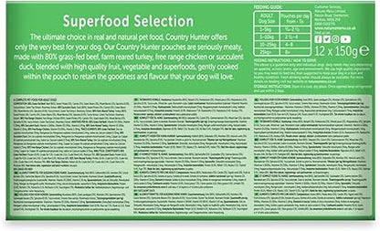 Country Hunter Superfood Selection Dog Pouches - 150g