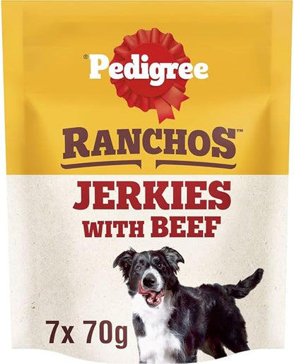 PEDIGREE RANCHOS Originals Jerkies Dog Chew Treat Beef Flavour ( 7 x 70 )